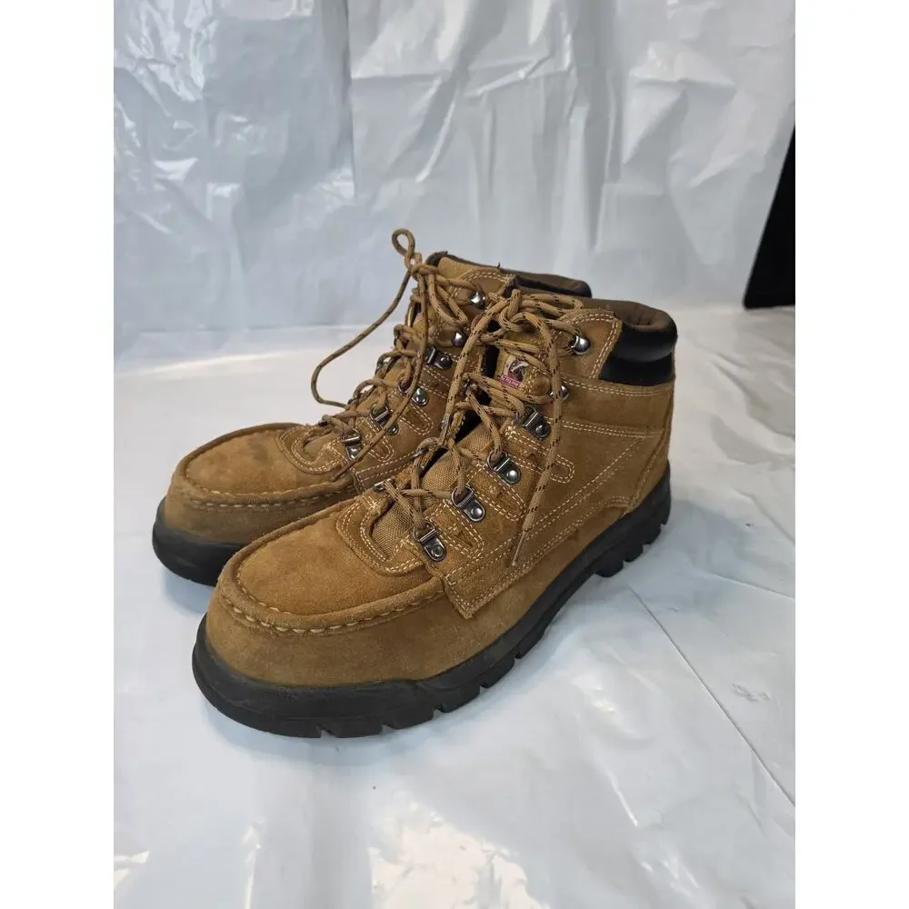 Men's Brahma Work BootsMNBR20CA002 Brown Suede Steel Toe Work Boot Shoe 13M